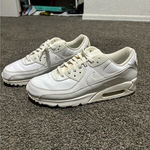 Nike Air Max 90 “Leather Triple White” Men’s Size 12